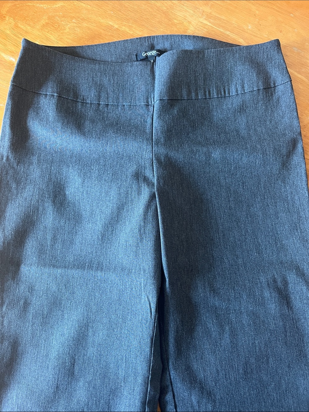George Dark Gray Ponte Pull-On Dress Pants